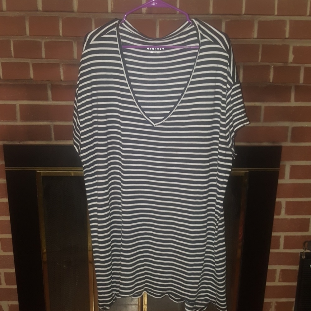 Black & White Striped Top